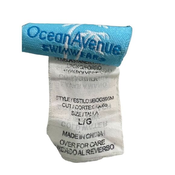 Ocean Avenue Swimwear Women’s Bikini Swimsuit SZ L Multi Colored with Flowers - Picture 3 of 7